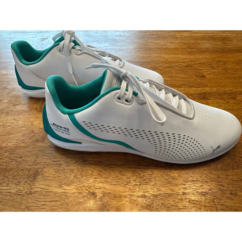 Puma Mercedes AMG Petronas F1 Drift Cat Decima White Teal Sneakers 307196-05 8